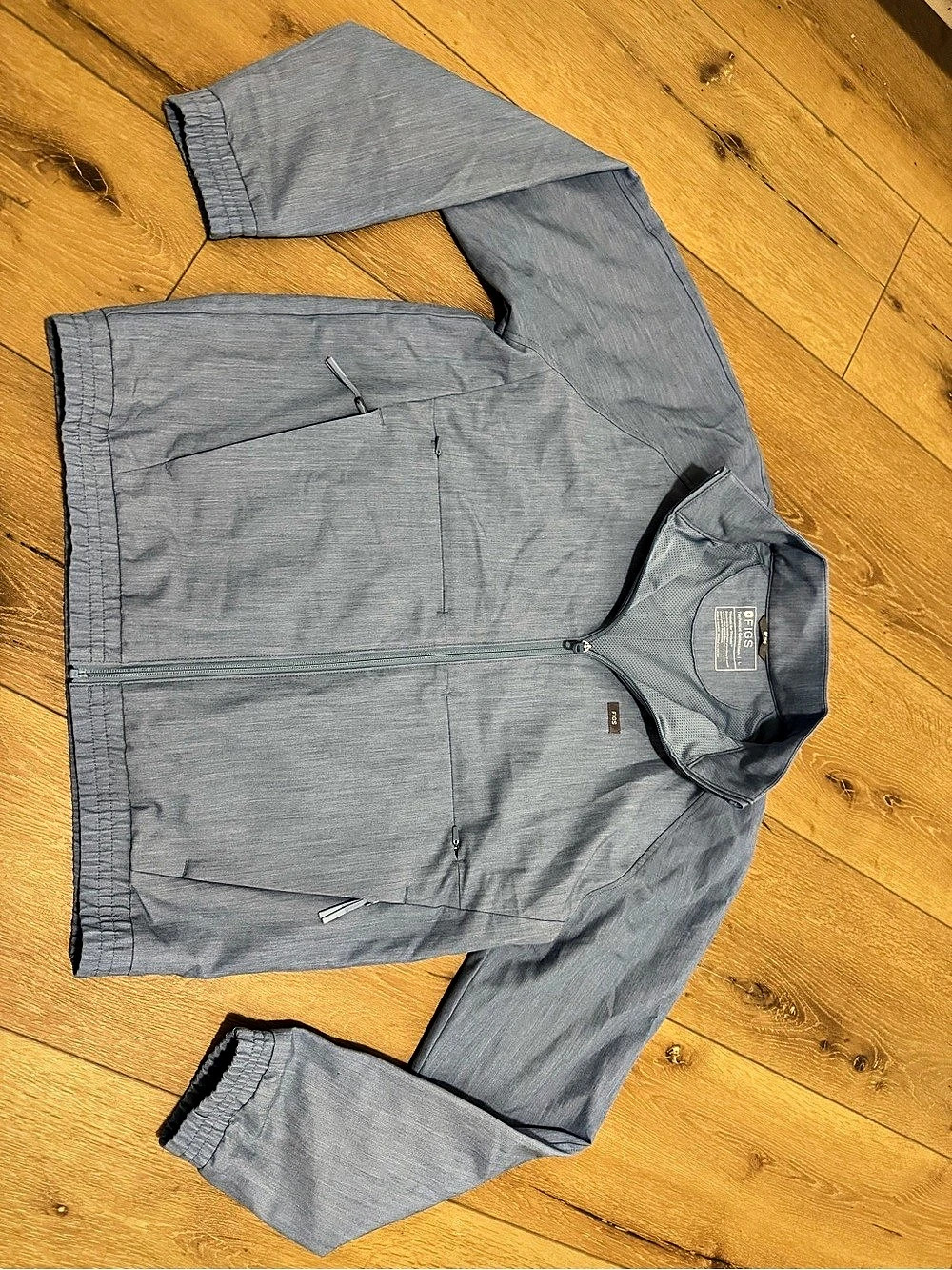 FIGS Technical Collection Jacket Lightweight Jacket Light Blue Large Like New